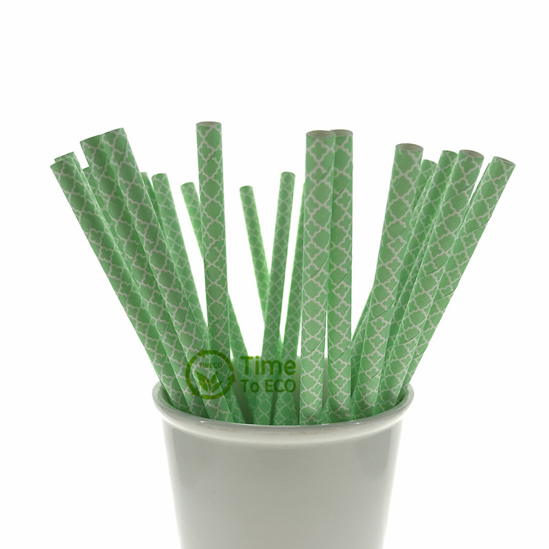 Green paper straw