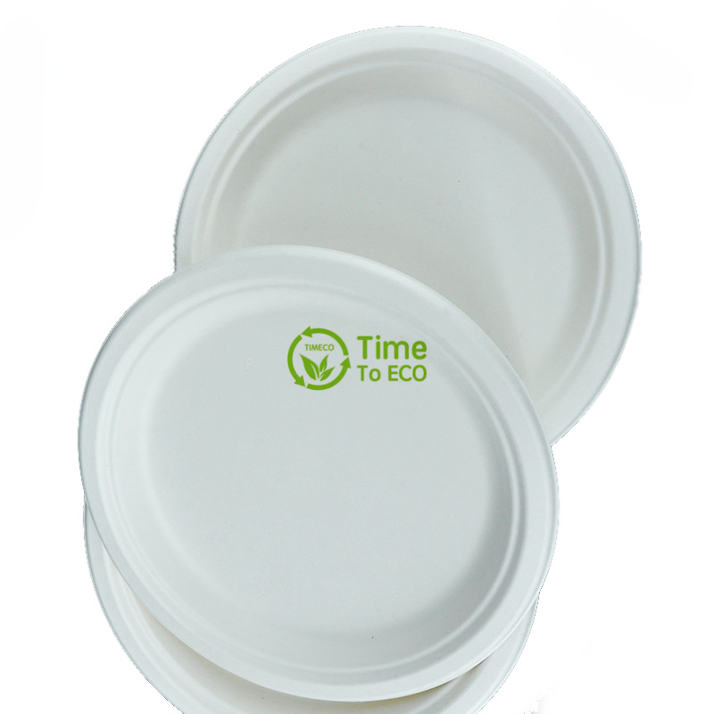 7 inch bagasse round plate