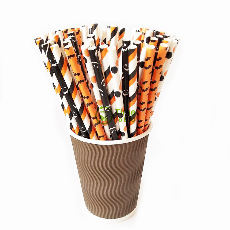 Halloween paper straws