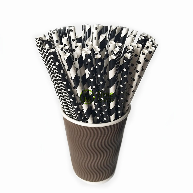 Black & White paper straws