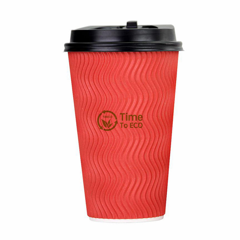 S Ripple Corrugated Bagasse Paper Cups