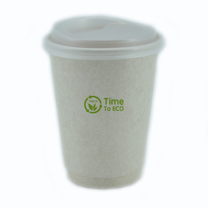 12 oz PLA Double Wall Bagasse Paper Cup
