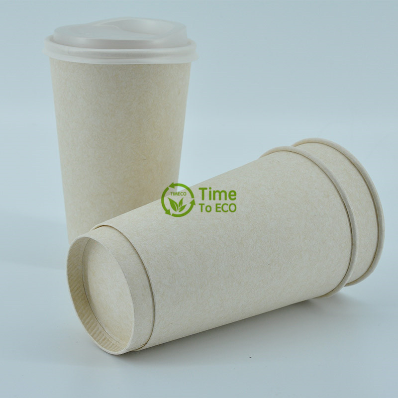 16 oz PLA Double Wall Bagasse Paper Cup