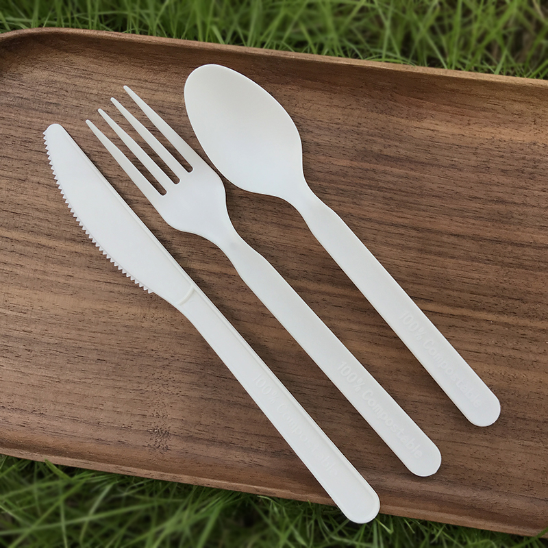 thumbnail image 2 of 100% Biodegradable And Compostable 6 Inch Cpla Cutlery Set Size: 6inch 2 of 12