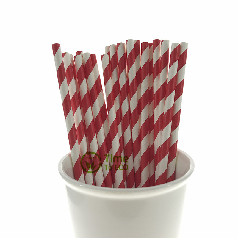 Striped paper straws