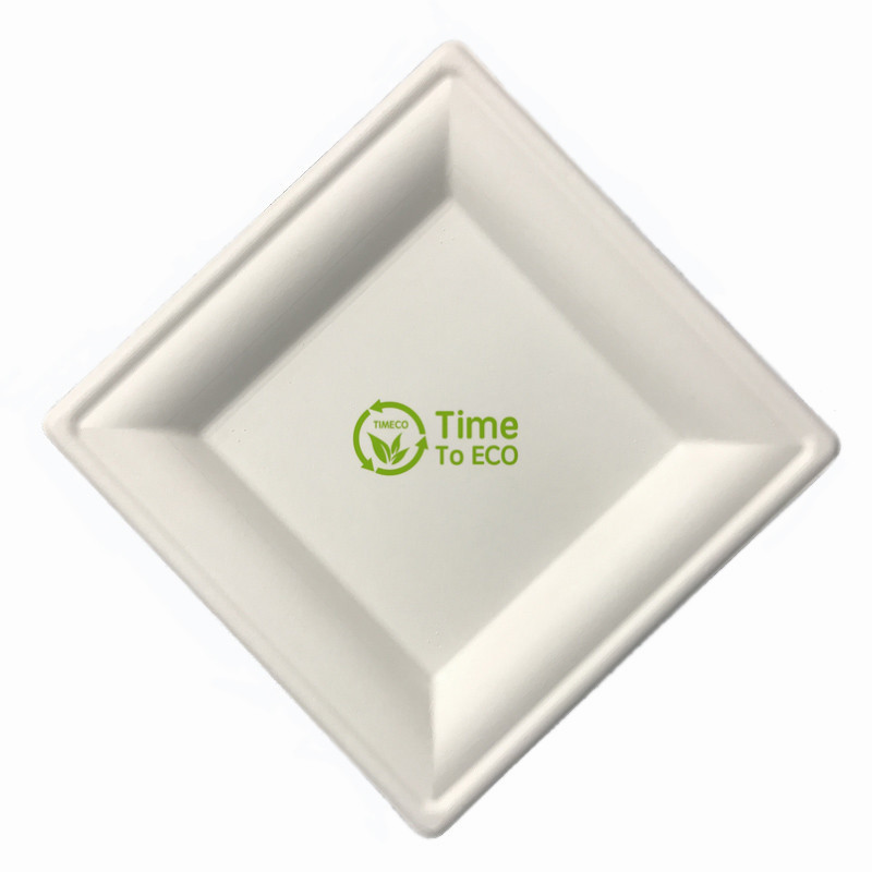 6 inch square bagasse plate