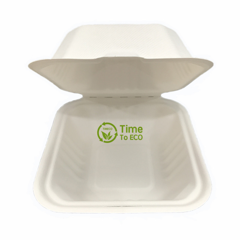 6 inch sugarcane bagasse hamburg box-Euro style