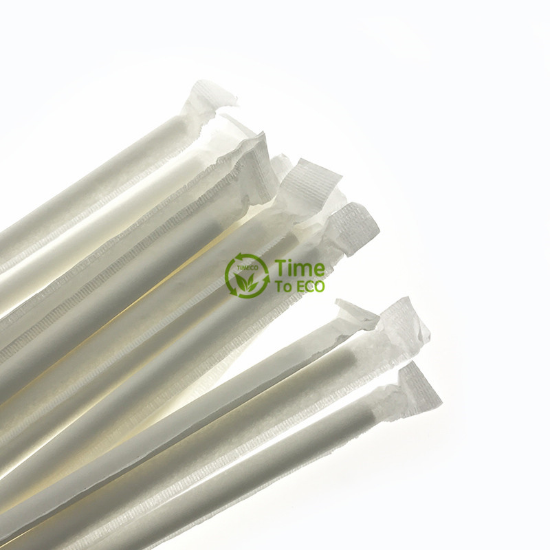 Paper wrapped paper straws