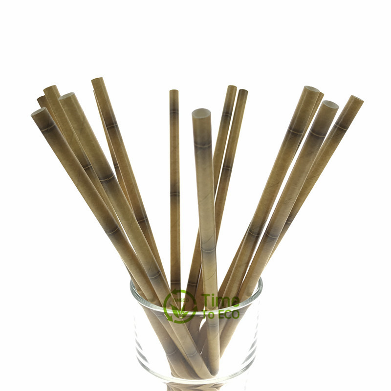 Bamboo design paper straw