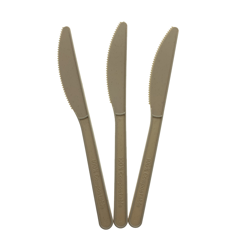 Natural color Eco-friendly biodegradable CPLA knife