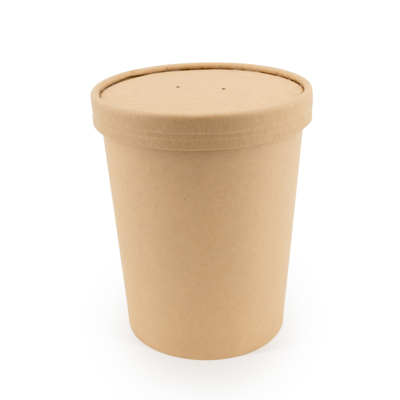 26oz Compostable kraft paper bowl