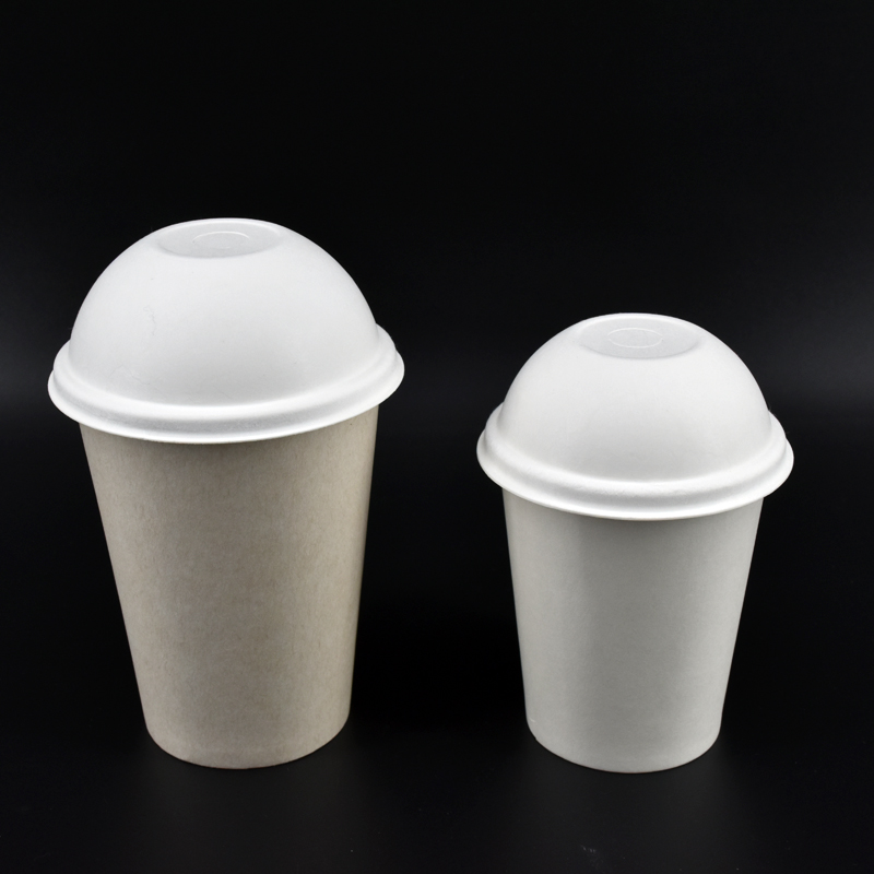 Molded Bagasse pulp cup dome lid